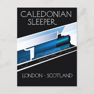 Carte Postale Affiche de voyage Caledonian Sleeper Londres Ecoss