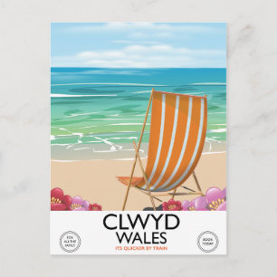 Carte Postale Affiche de voyage Clwyd Pays de Galles bord de mer