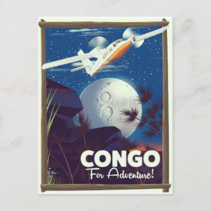 Carte Postale Affiche de voyage Congo Pour l'Aventure !