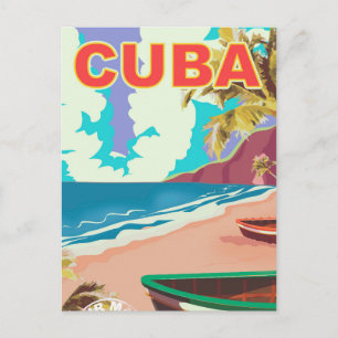 Carte Postale Affiche de voyage Cuba vintage
