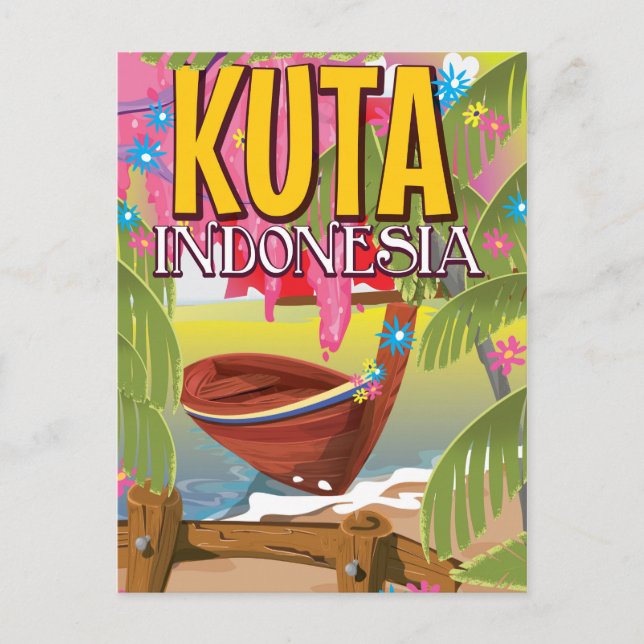 Carte Postale Affiche de voyage de Kuta Indonésie (Devant)