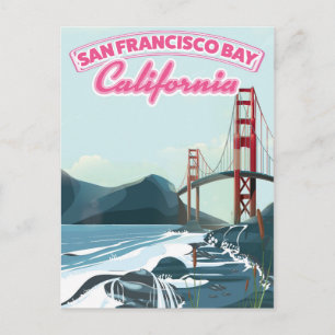 Carte Postale Affiche de voyage de la baie de San Fransisco