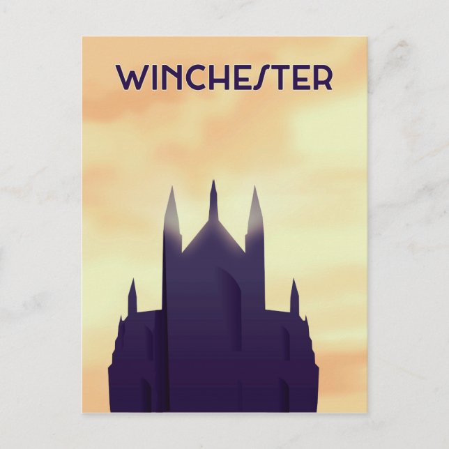Carte Postale affiche de voyage de la cathédrale de Winchester (Devant)