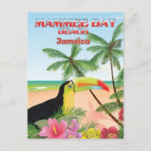 Carte Postale Affiche de voyage de la plage de Mammee Bay en Jam