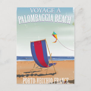 Carte Postale Affiche de voyage de la plage de Palombaggia, Fran