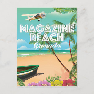 Carte Postale Affiche de voyage de la plage du magazine Grenade