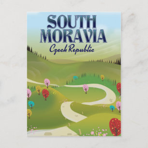 Carte Postale affiche de voyage de la République tchèque en mora