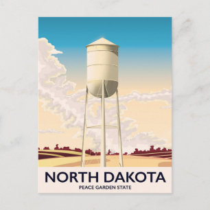 Carte Postale Affiche de voyage de la tour de l'eau du Dakota du