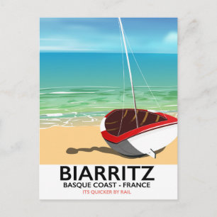 Carte Postale Affiche de voyage de plage Biarritz France