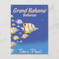 Affiche de voyage de poissons tropicaux vintage de