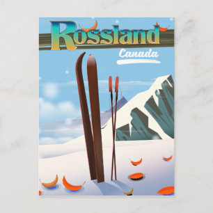 Carte Postale Affiche de voyage de Rossland Canada.