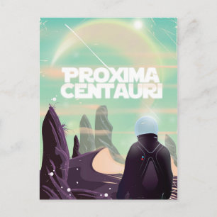 Carte Postale Affiche de voyage de science-fiction Proxima Centa
