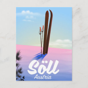 Carte Postale Affiche de voyage de ski à Söll, Autriche
