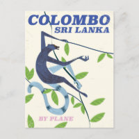 Affiche de voyage de style vintage Colombo Sri Lan
