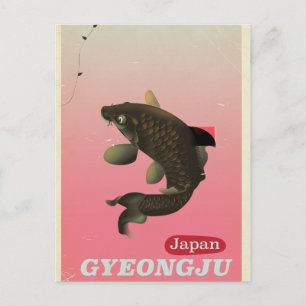 Carte Postale Affiche de voyage de style vintage Gyeongju Corée