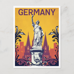 Carte Postale Affiche de voyage de style vintage Monument German