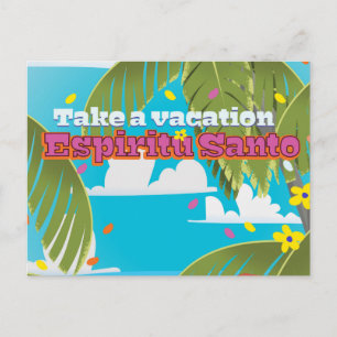 Carte Postale Affiche de voyage de vacances à Espiritu Santo.