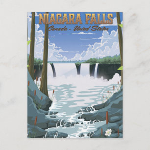 Carte Postale Affiche de voyage des chutes du Niagara