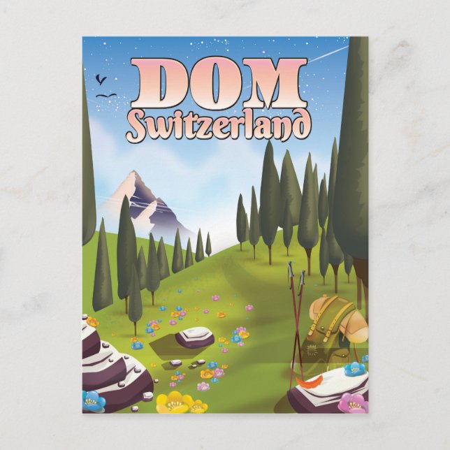 Carte Postale Affiche de voyage Dom Suisse (Devant)
