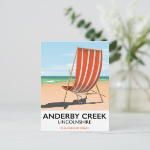 Carte Postale Affiche de voyage du bord de mer d'Alderby
