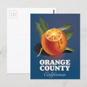 Carte Postale Affiche de voyage du comté d'Orange Californie.