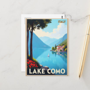 Carte Postale Affiche de voyage du lac de Côme, Italie,