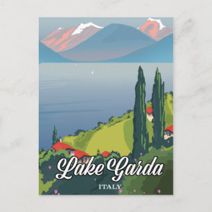 Carte Postale Affiche de voyage du lac de Garde Italie