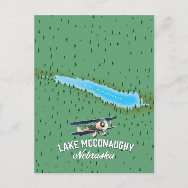 Carte Postale Affiche de voyage du lac McConaughy Nebraska (Devant)