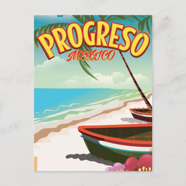Carte Postale Affiche de voyage du Mexique Progreso (Devant)
