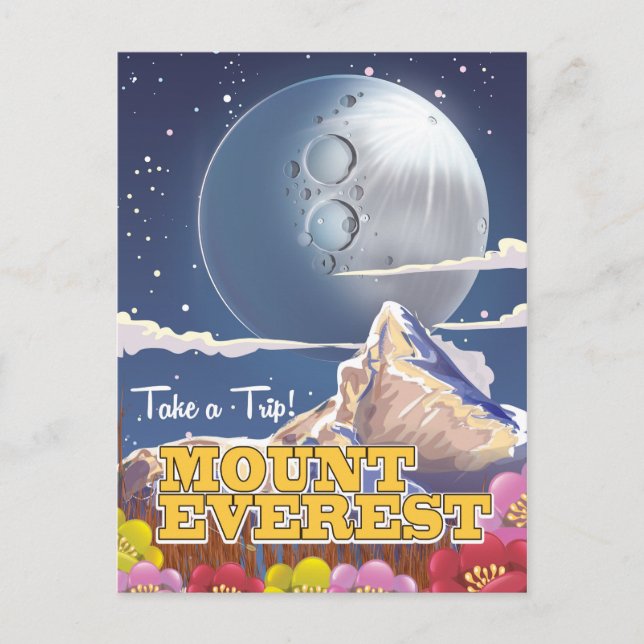 Carte Postale Affiche de voyage du Mont Everest (Devant)