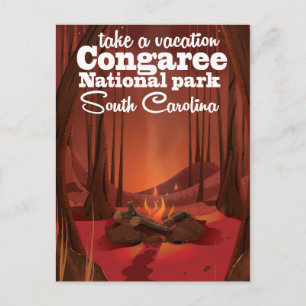 Carte Postale Affiche de voyage du parc national de Congaree