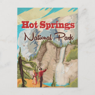 Carte Postale affiche de voyage du parc national Hot Springs