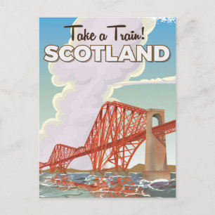 Carte Postale Affiche de voyage du quatrième pont d'Écosse.