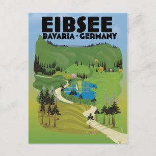 Carte Postale Affiche de voyage Eibsee Allemagne.