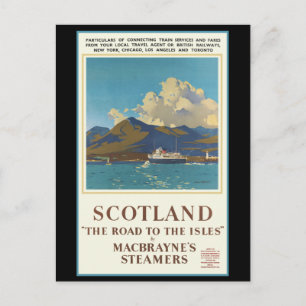 Carte Postale Affiche de voyage en Écosse