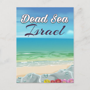 Carte Postale Affiche de voyage en Israël mer morte