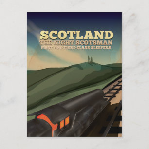 Carte Postale Affiche de voyage en locomotive en Écosse