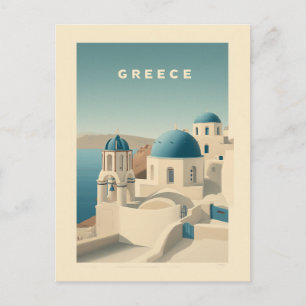 Carte Postale Affiche de voyage Grèce Santorin