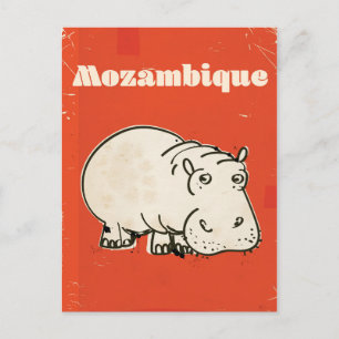 Carte Postale Affiche de voyage hippopotame Mozambique impressio