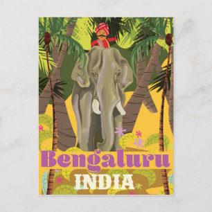 Carte Postale Affiche de voyage indienne du Bengaluru