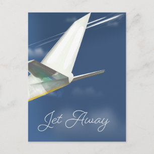 Carte Postale Affiche de voyage Jet Away.