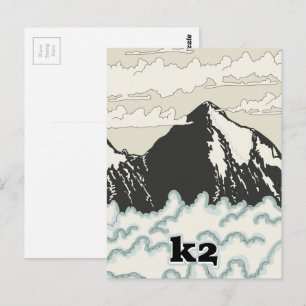 Carte Postale Affiche de voyage montagne K2