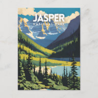 Affiche de voyage nostalgique du parc national Jas