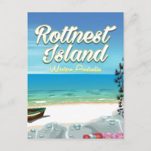 Carte Postale Affiche de voyage océanique de Rottnest Island Aus