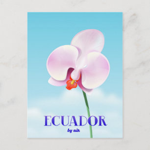 Carte Postale Affiche de voyage orchidée d'Équateur