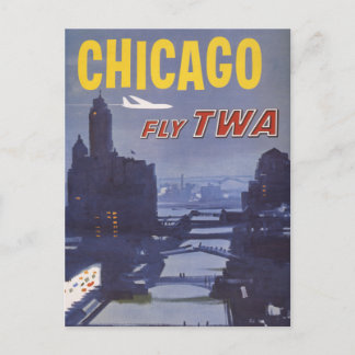 Carte Postale Affiche de voyage pour les vols de Trans World Air