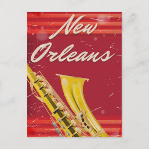 Carte Postale Affiche de voyage Saxophone La Nouvelle-Orléans éd