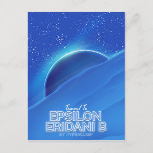 Carte Postale Affiche de voyage science-fiction Epsilon Eridani 