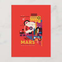 Affiche de voyage sur Mars, Touriste, Planète, Ast