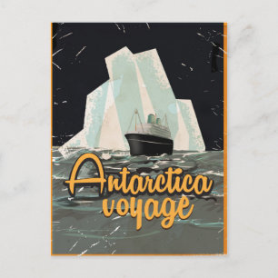 Carte Postale Affiche de voyage vintage Antarctique